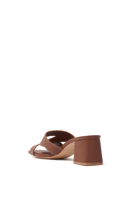 Odina Leather Cutout Mule Sandals
